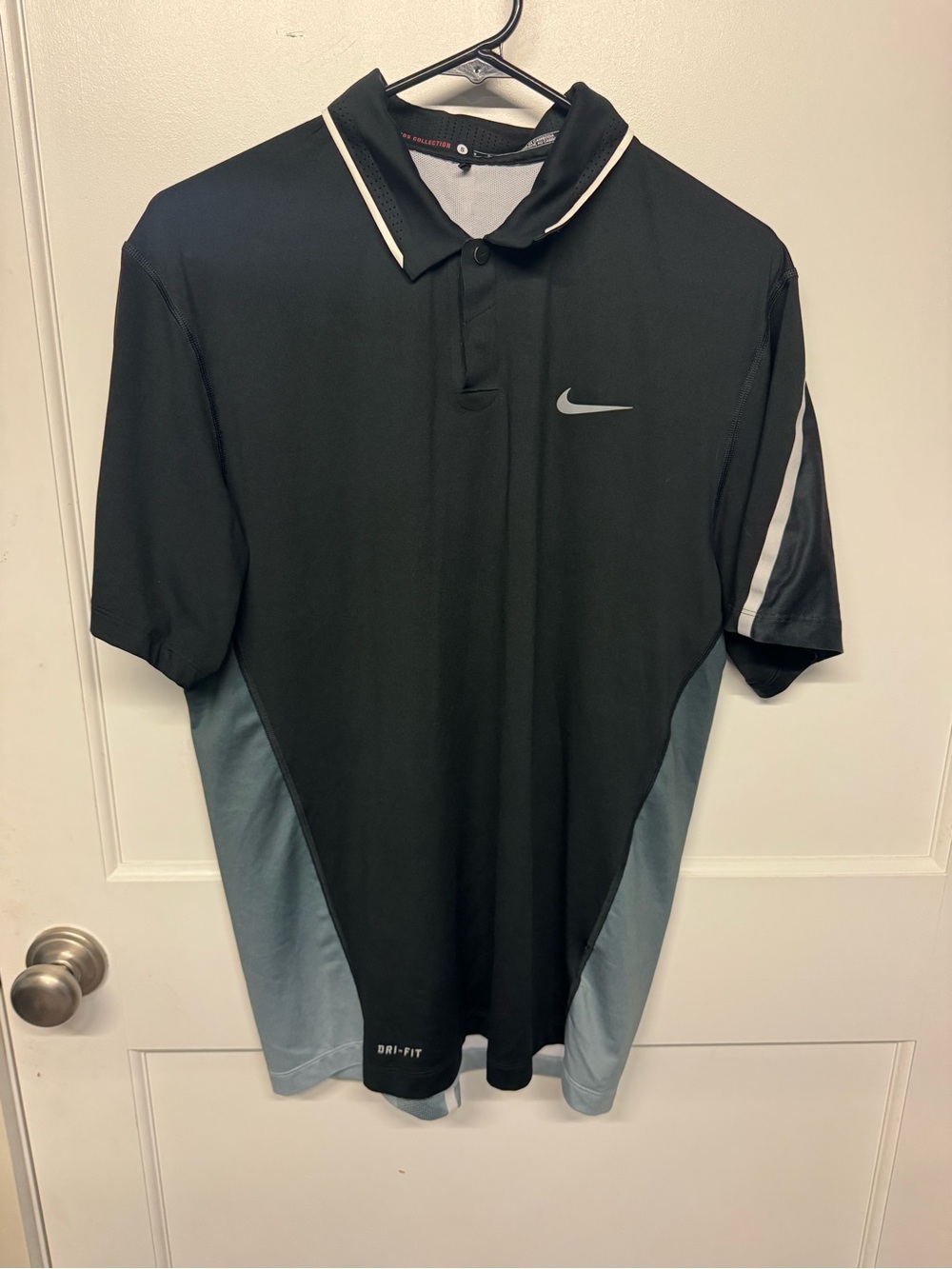 Nike TigerWoods Black & Gray Dri-FIT Polo Shirt
